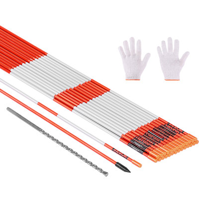 Reflective Driveway Markers 1/4" Dia 48 in Snow Stakes Reflectors Orange