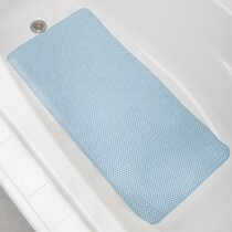 Cushioned Pillow Top Non-slip Rubber Bathtub Mat Gray - Slipx
