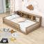 Lit de sol moderne Keidi avec rangement et ports USB-106668985