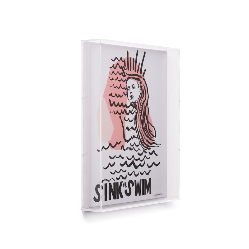 «Sink or Swim» par Maggie Macdonald, Boîte-cadre, H 16 po x l 20 po