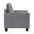 Upholstered Rolled Arm Accent Chair Grey