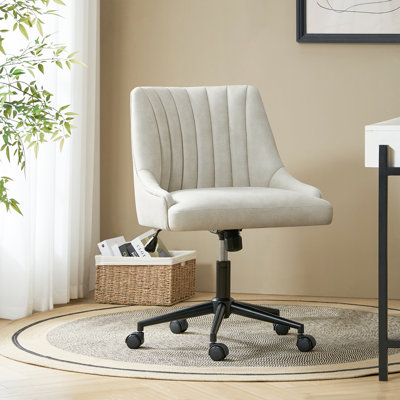 23" W Swivel Tufted Upholstered Office Chair