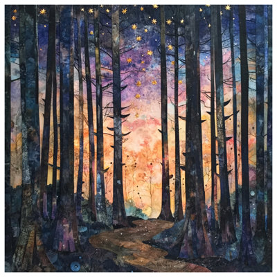 Forest Path Stars Shower Curtains Extra Long