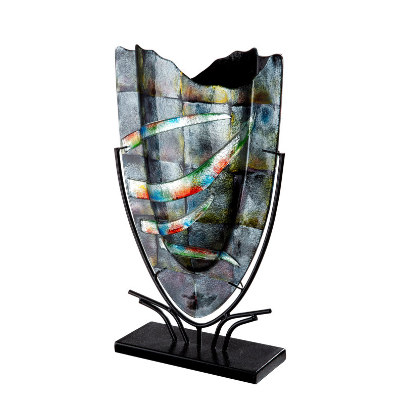 Schoeneck Handmade Glass Floor Vase, 48cm H x 29cm W x 10cm D