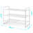 3 Tier Stackable Shoe Rack, Metal Wire Grid, Shoe Organizer Storage Shelf-859182946