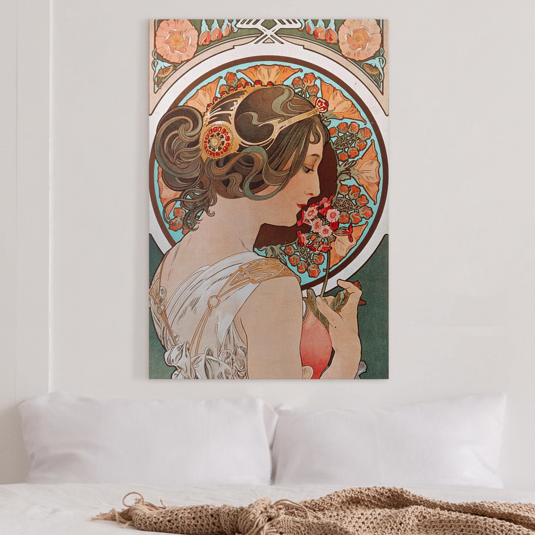 Leinwandbild Schlüsselblume von Alfons Mucha