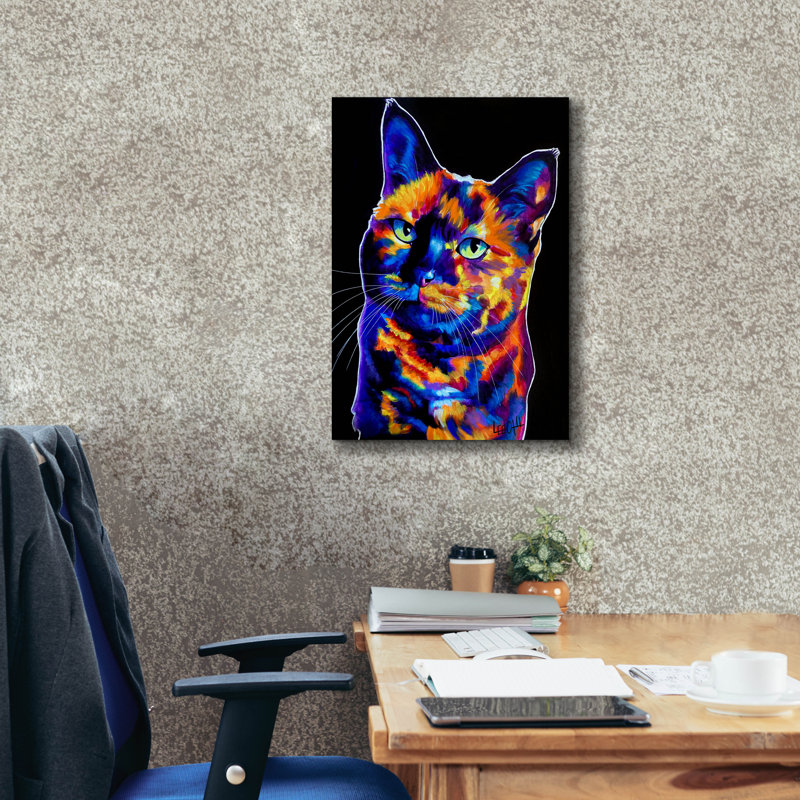 «Ophelia» par Dawg Painter, art mural sur toile, H 26 po x l 18 po x P 0,75 po