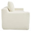 Canapé-causeuse avec mousse à mémoire de forme et structure en acier - sans assemblage, conception convertible 2-en-1, tissu en velours côtelé - canapé compact pour les petits espaces, les appartements, le bureau à domicile et la chambre à coucher (beige)-2144843725