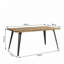 Ensemble de salle à manger 5 pièces moderne en noyer de 63 po avec 4 chaises rembourrées grises-133283156