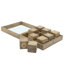 Jeu de tic tac toe en bois dans un étui - Tic Tac Toe décoratif brun naturel 10 po x 10 po pour décoration - Soirée de jeu en famille