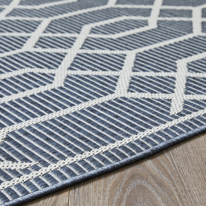 Tapis bleu Annie-Jane Chendler, Rectangle 6 pi 7 po x 9 pi 2 po