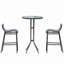 Ensemble de bistro 3 pièces pour 2 personnes, table de pub ronde pour 2 chaises de bar avec une conception confortable et une construction robuste