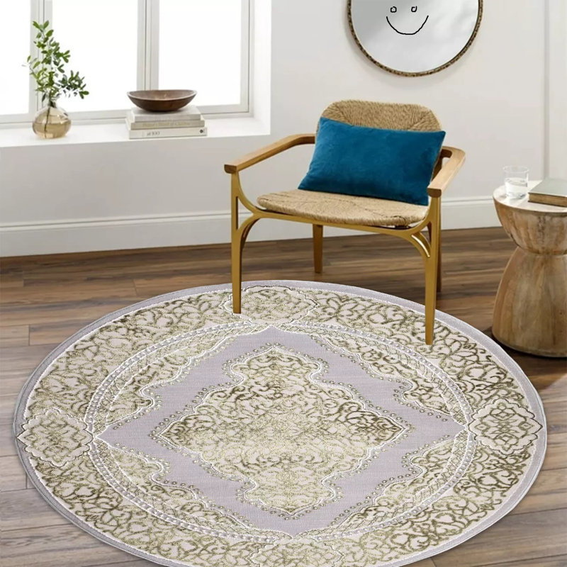 Round Darena 120cm X 120cm Area Rug