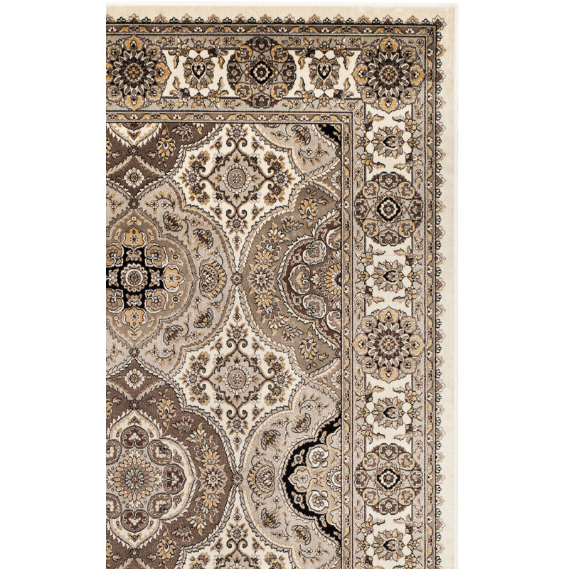 Tapis oriental à motif de viscose Carolus, Rectangle 8 p x 11 pi 6 po