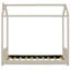 Lit simple en velours beige - un ajout ludique aux chambres offrant une expérience de sommeil sécuritaire et agréable pour-950987992