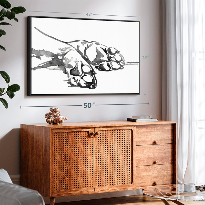 " Linear Paws I Canvas Print ", 29" H x 43" W