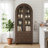 71" Tall Modern Farmhouse Arched Kitchen Pantry with Adjustable Shelves-1572961395