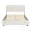 Grand lit plateforme avec tissu bouclé-122748537