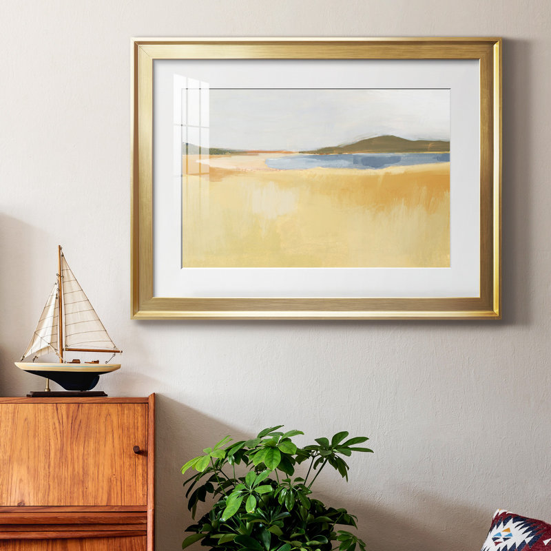Ocre bord de mer I, reproduction encadrée de qualité supérieure - prête à être accrochée, H 22,5 po x l 30,5 po x P 1 po