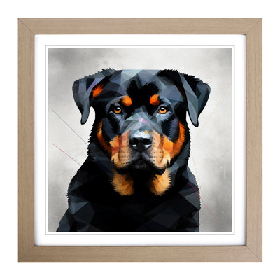 Rottweiler Suprematism - Framed Print