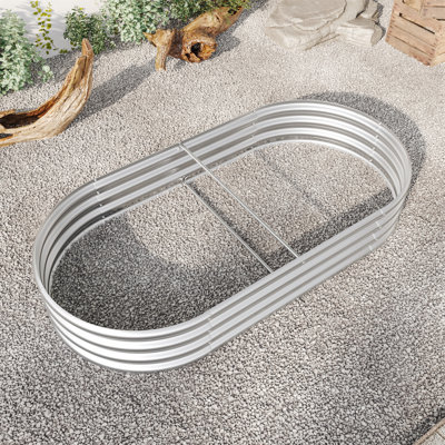 Galvanized Raised Garden Bed Kit, Heavy Duty, Rust-Resistant, Easy Assembly for Outdoor Vegetables, Flowers, and Herbs