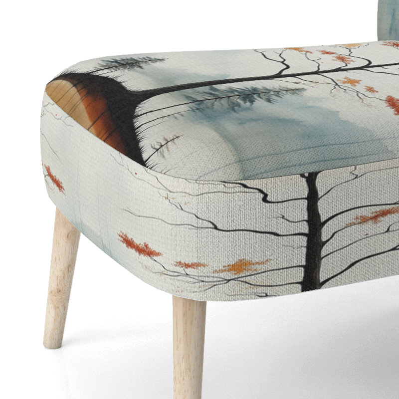 Chaise d'appoint Tree - Chaise d'appoint en chêne chaleureux Tree Hills I, Chaise d'appoint sans accoudoirs
