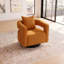 Chaise d'appoint pivotante moderne l 29,13 po avec dossier incurvé ouvert-133259048