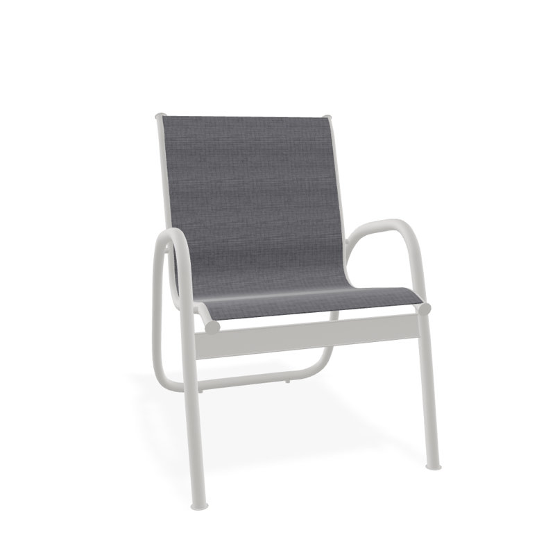 Fauteuil de patio Gardenella, Neige texturée, Étain Augustine