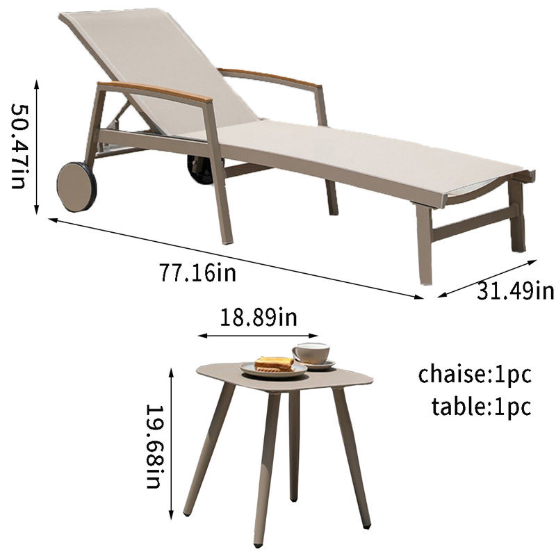 Méridienne d'extérieur en aluminium