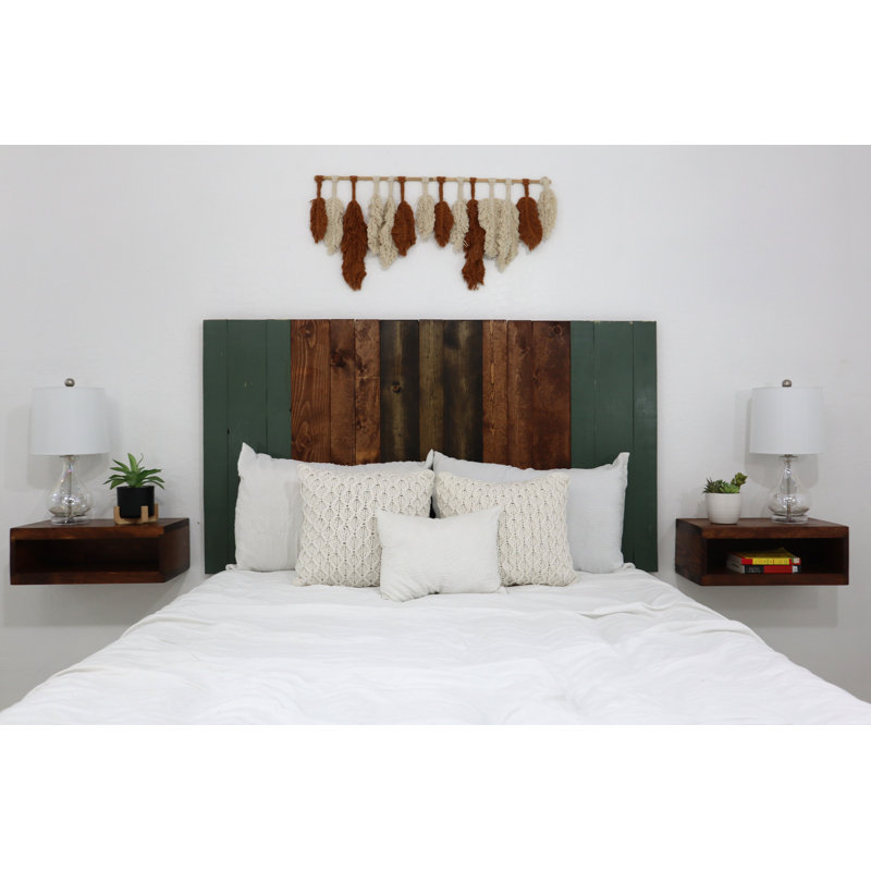 Emonee Solid Wood Panel Headboard Leaner Style, King