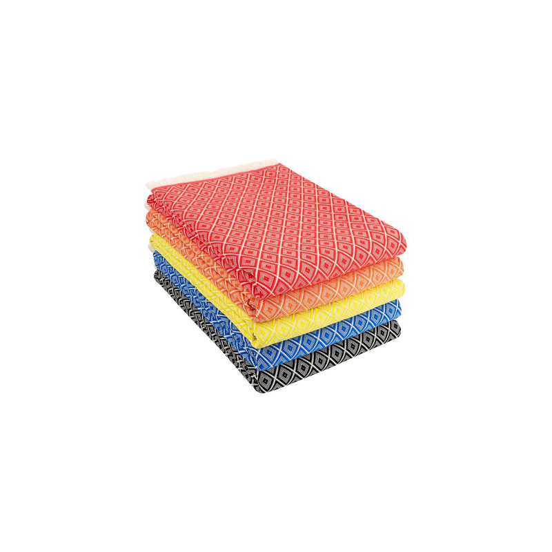 Luxury Double Pique Blanket, Vermilion, 82.7 x 90.6 inches | 100% Cotton, Machine Washable at 86-104°F | Soft and Cozy Bedding for Ultimate Comfort, Ideal for All Seasons, Elegant Home Decor Accent