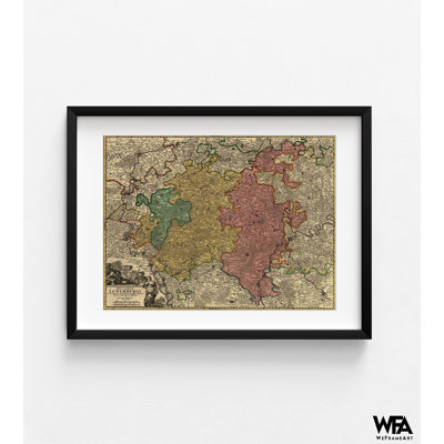 «Duchy of Luxemburg 1700» par Vintage Cartes, carte ancienne du Luxembourg, impression de carte du pays, impression de carte ancienne, impression de bureau à domicile