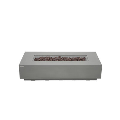 Savanah 72" Natural Gas Concrete Fire Pit Table with Wind Guard, Burner Lid, & Cover