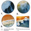 Bleu et orange plage vue aérienne V - plage côtière, art mural 5 pièces-1982001932
