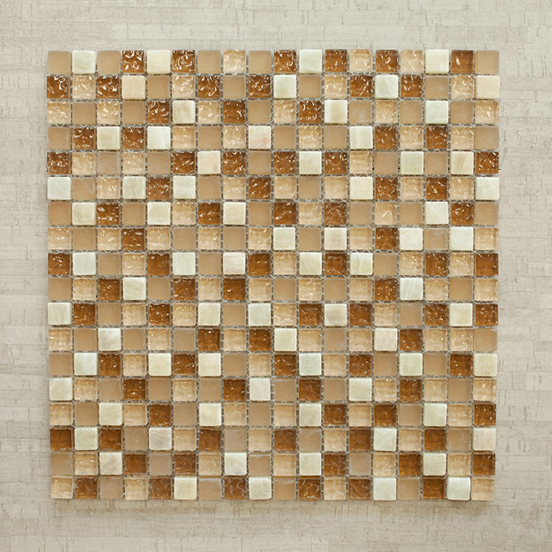 Small Dots11.75'' X 11.75'' Grid Mosaic Wall Tile, Brown