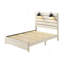 Lit en bois de style rustique avec lampe intégrée - Meubles de chambre à coucher-1733750414-1733750410