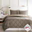 Édredon en duvet synthétique double / grand 3M, 2 taies décoratives avec fermeture à glissière, réversible, chaud, lavable à la machine et fermeture à glissière douce-120469449-120469442