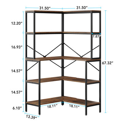 17 Stories Corner Bookcase & Reviews | Wayfair