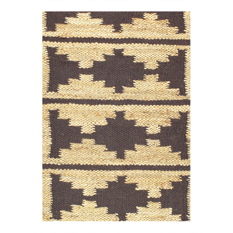Tapis de couloir beige en fibre de jute faite à la main 2 pi 9 po x 12 pi