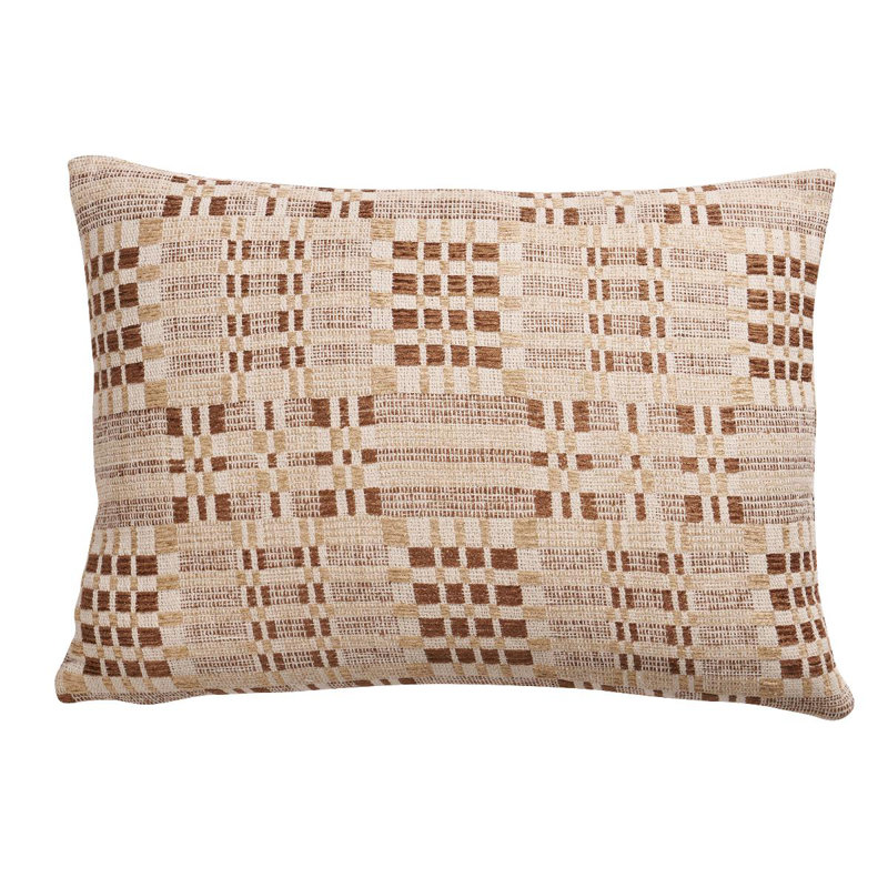 Brimfield Geometric Pillow Cover & Insert, Tan, Rectangle 12"H x 16"W