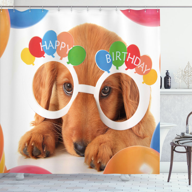 Shower Curtain with Hooks Included, 70"H x 69"W