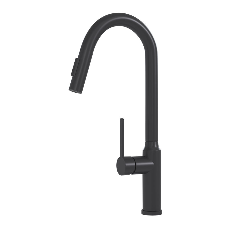 18.83" CUPC Certified Pull-Down Kitchen Faucet, Matt Black