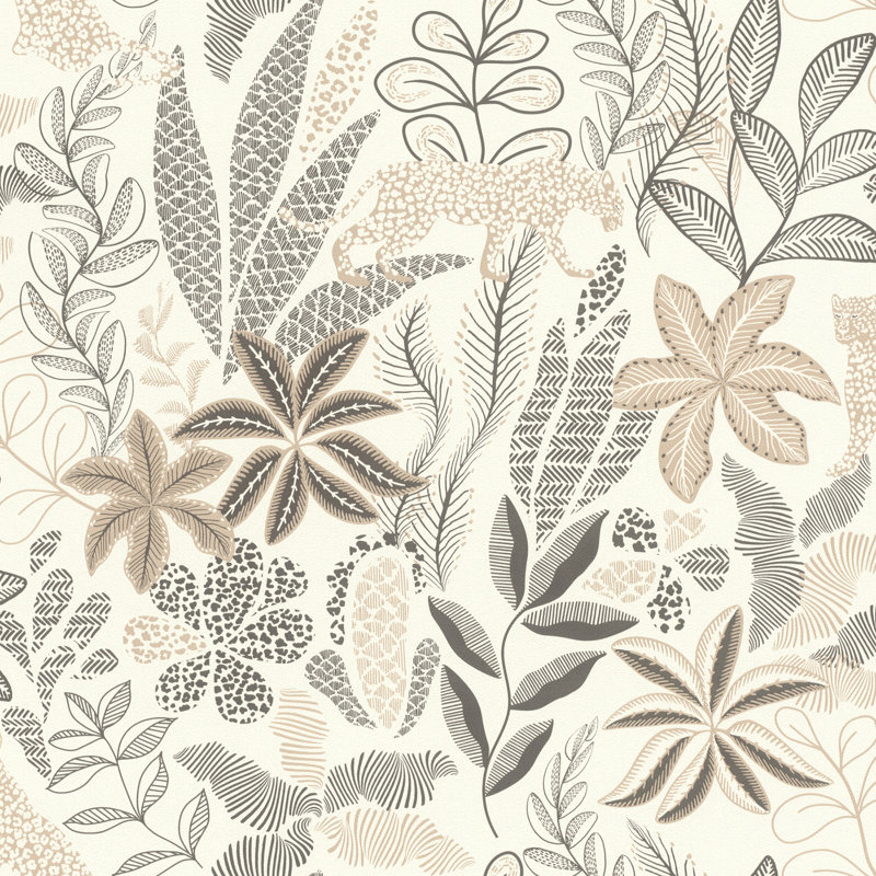 Alani Neutral Tropical Wallpaper