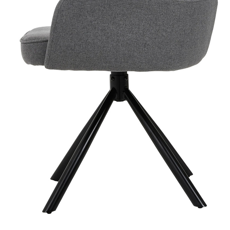 Upholstered Swivel Armchair, Grey