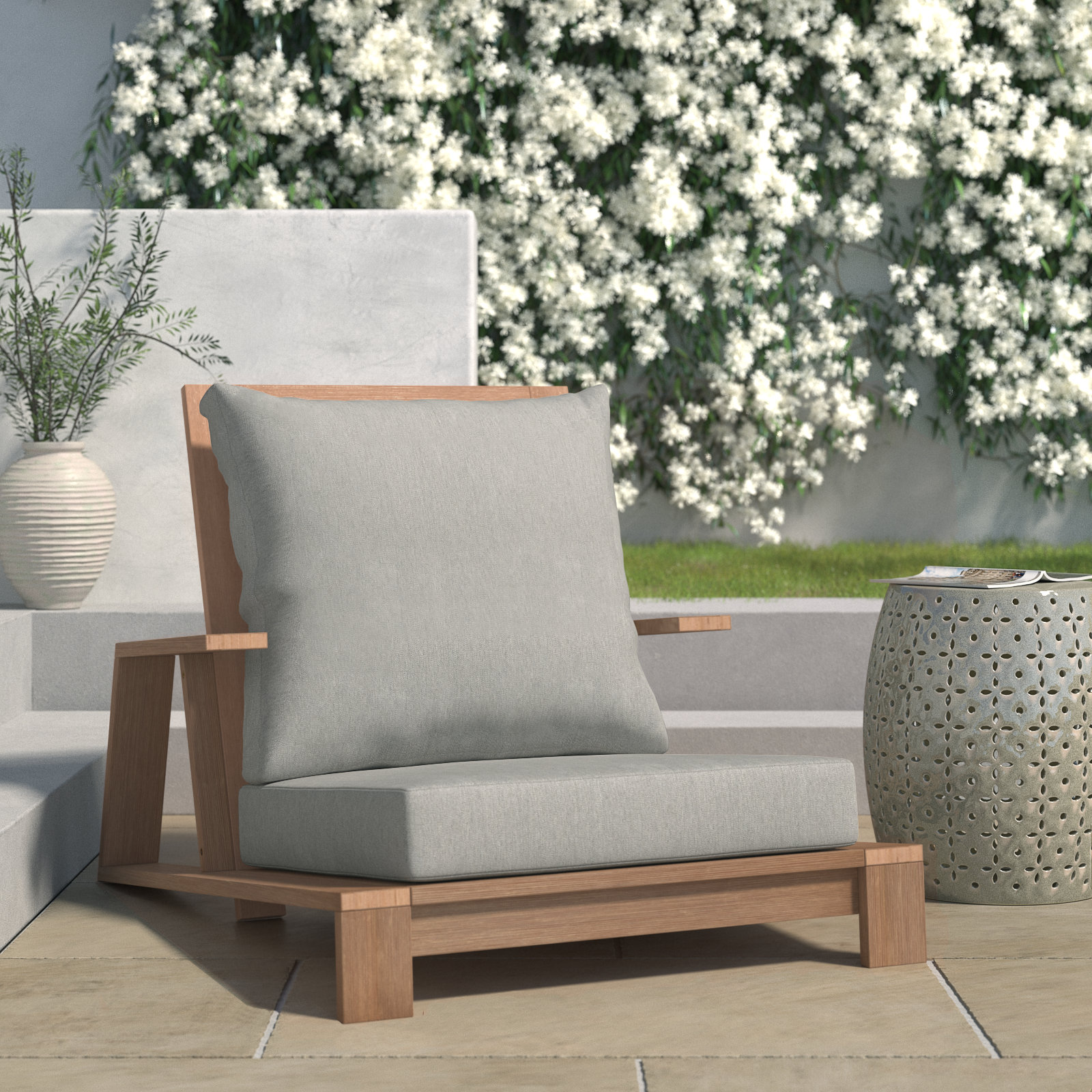 Fatima Wood Outdoor Patio Chair