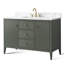 Ensemble de meuble-lavabo autoportant à simple cuve 48 po avec plateau en marbre Lavallon-105275168-105275173