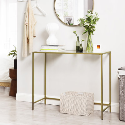 Huxley 39.4'' Glass Top Console Table