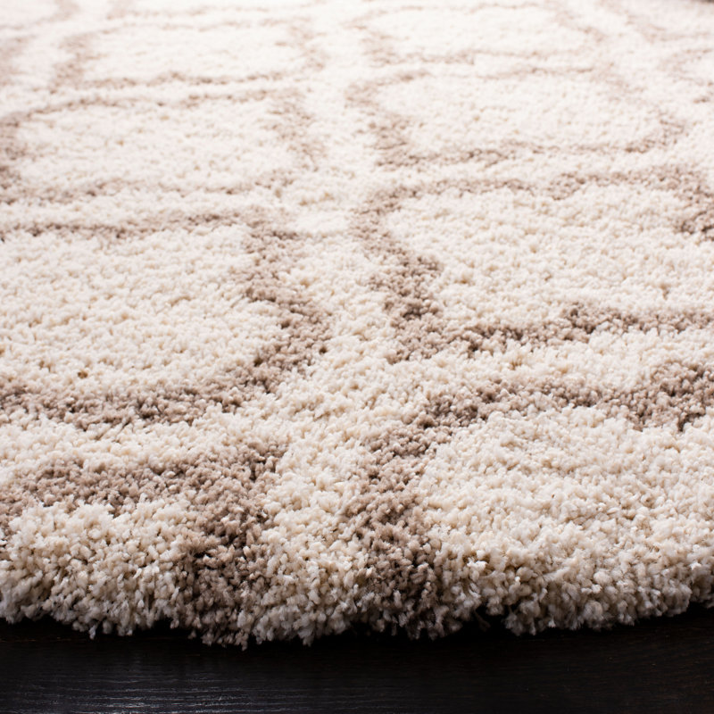 Tapis à poils longs Darrold Hudson, Rond 7 pi
