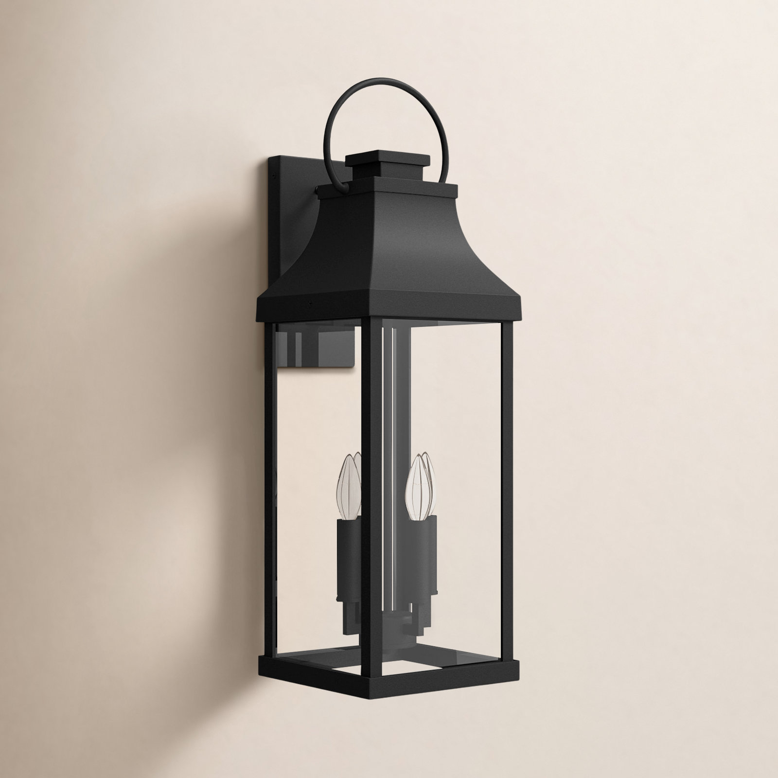Caden 4 Light Outdoor Wall Light, Black