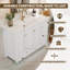 Ensemble de meuble-lavabo 48 po avec lavabo en céramique, armoire de rangement abondante, 4 portes à fermeture douce et 2 tiroirs-39293880